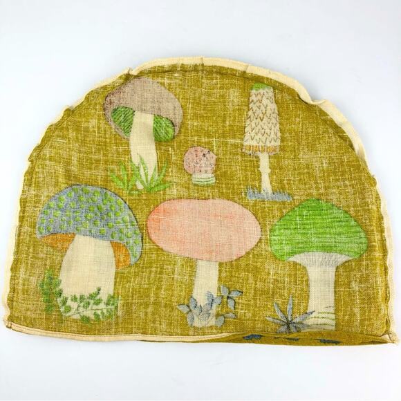 Vintage Mushroom Tea Cozy Fabric Cover - Picture 3 of 4